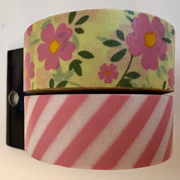 Washi Decorative Tape Bundle Decorative Craft Supply Floral Stripe Pattern 6 TL - Picture 4 of 5